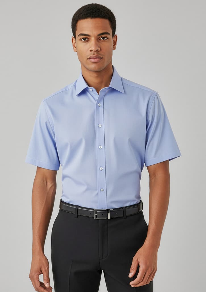 Hudson Mens Short Sleeve Shirt — Patriot Blue
