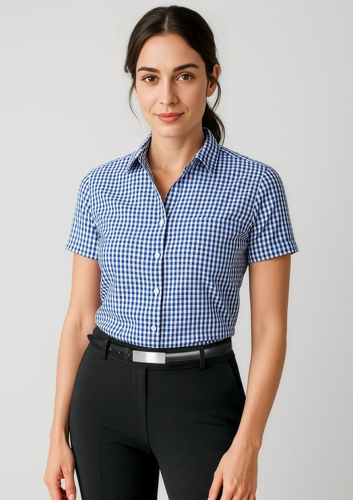 Springfield Womens Short Sleeve Shirt — French Navy