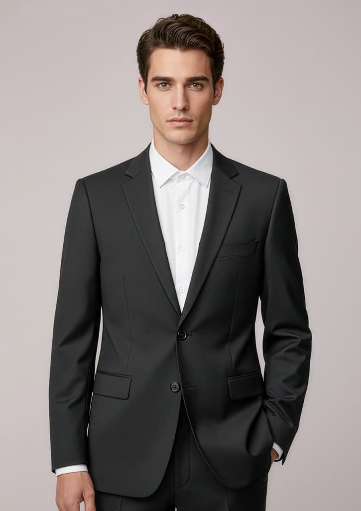 Siena Mens 2 Button Jacket — Black