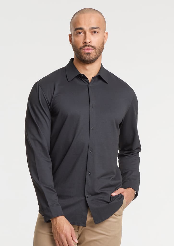 Venture Mens Long Sleeve Shirt — Black