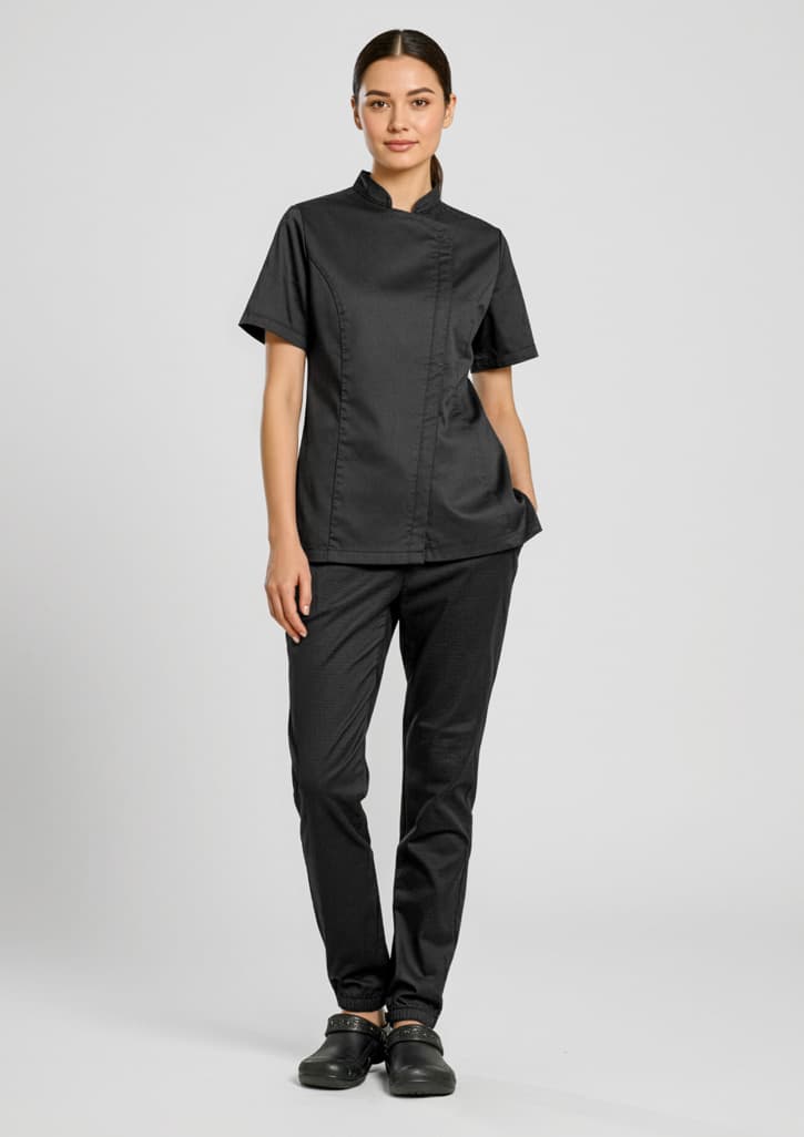 Cajun Womens Chef Jogger Pant — Black