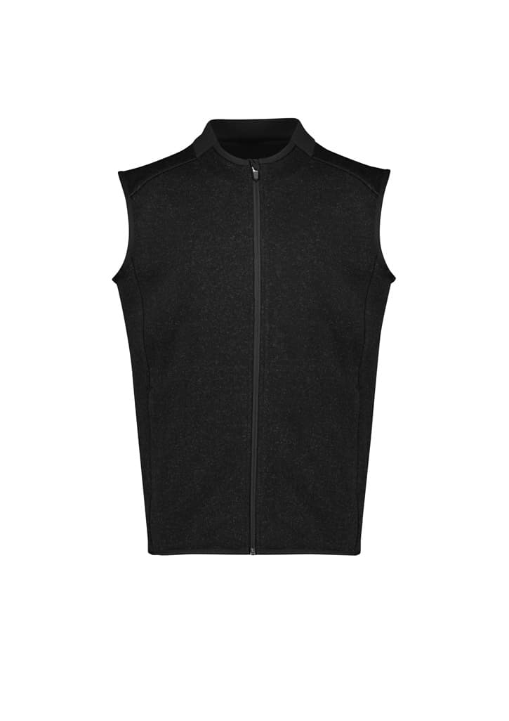 Nova Mens Zip Front Vest — Black Marle