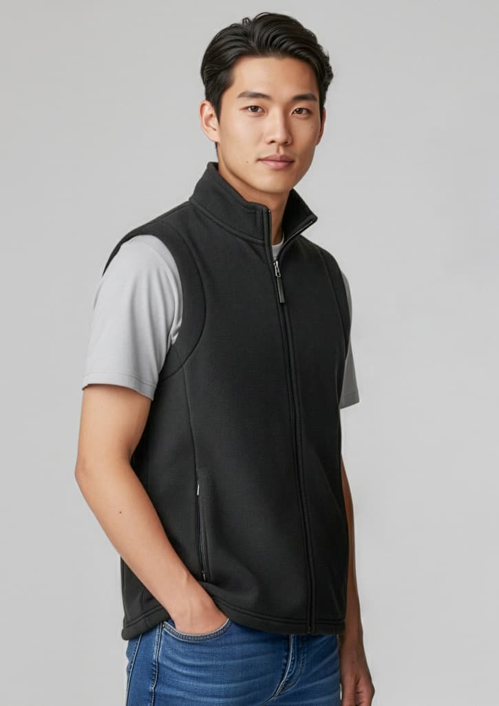 Plain Mens Vest — Black