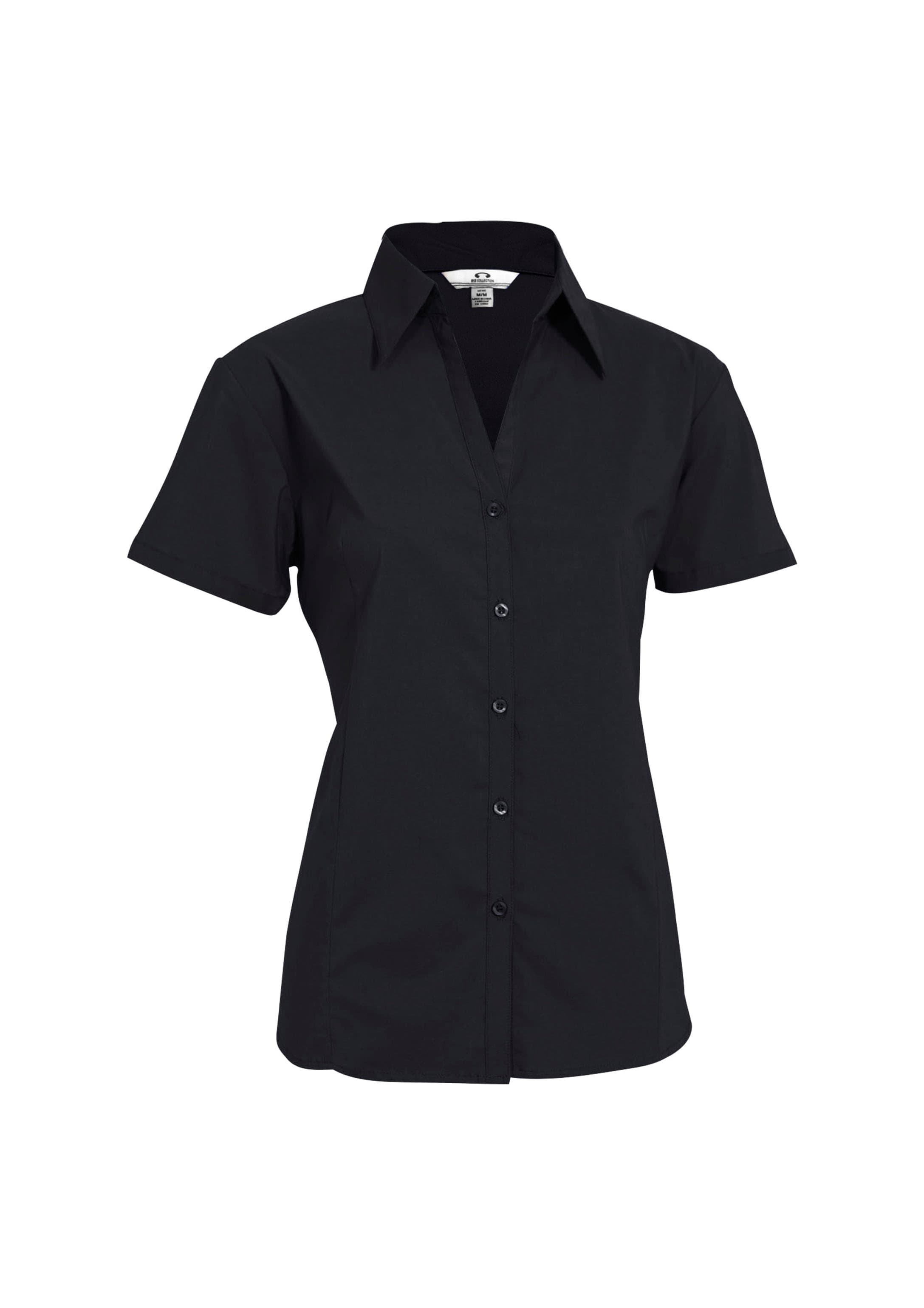 Metro Womens Short Sleeve Shirt — Black