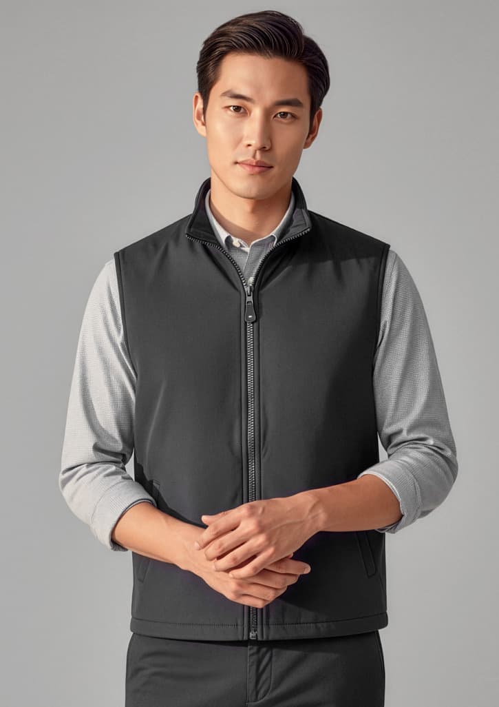 Reversible Unisex Fleece Vest — Black