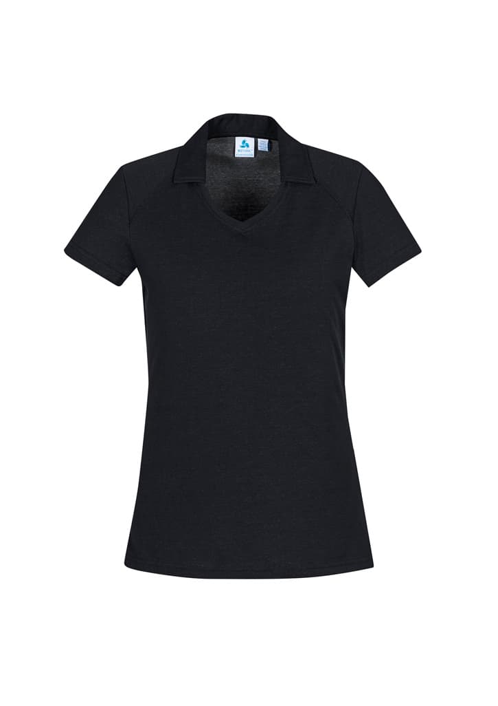 Byron Womens Short Sleeve Polo — Black