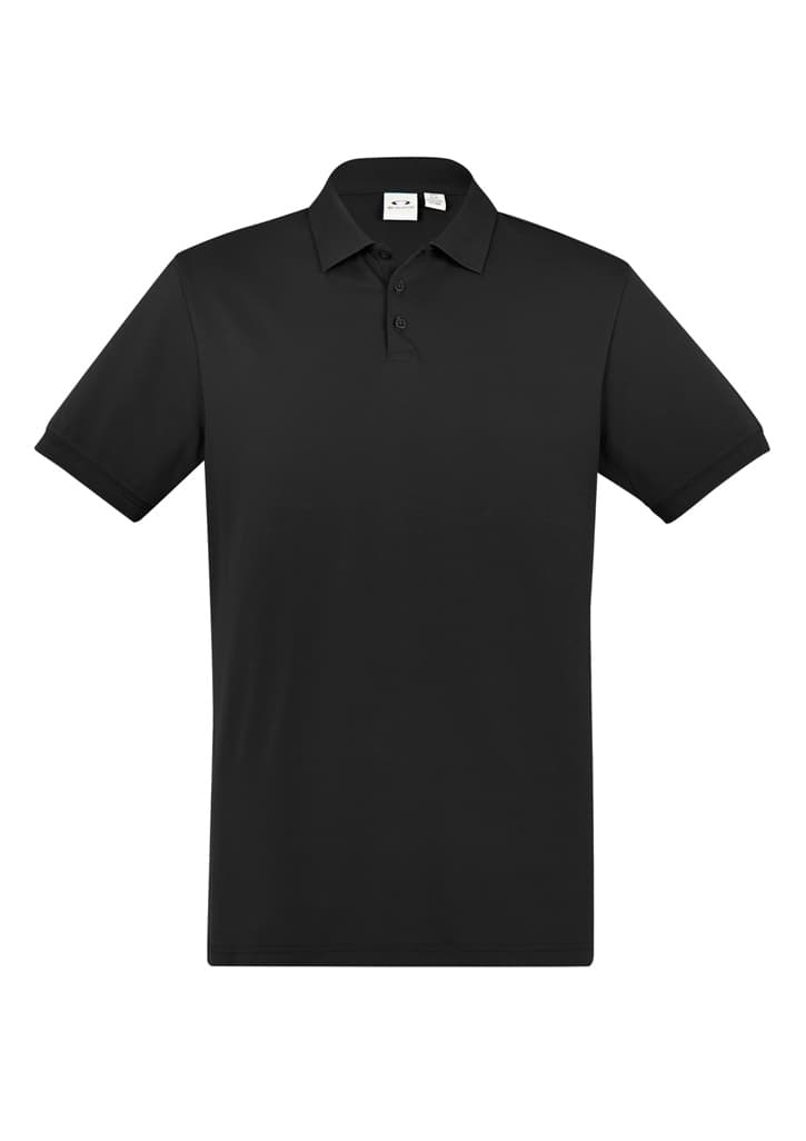 City Mens Short Sleeve Polo — Black