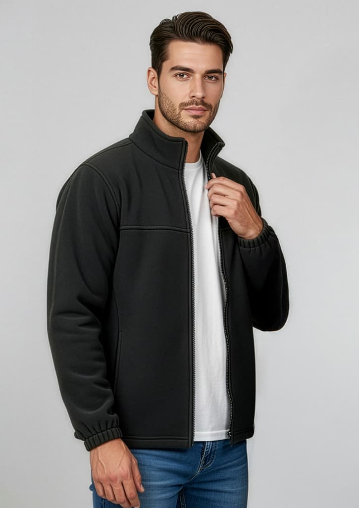 Plain Mens Jacket — Black