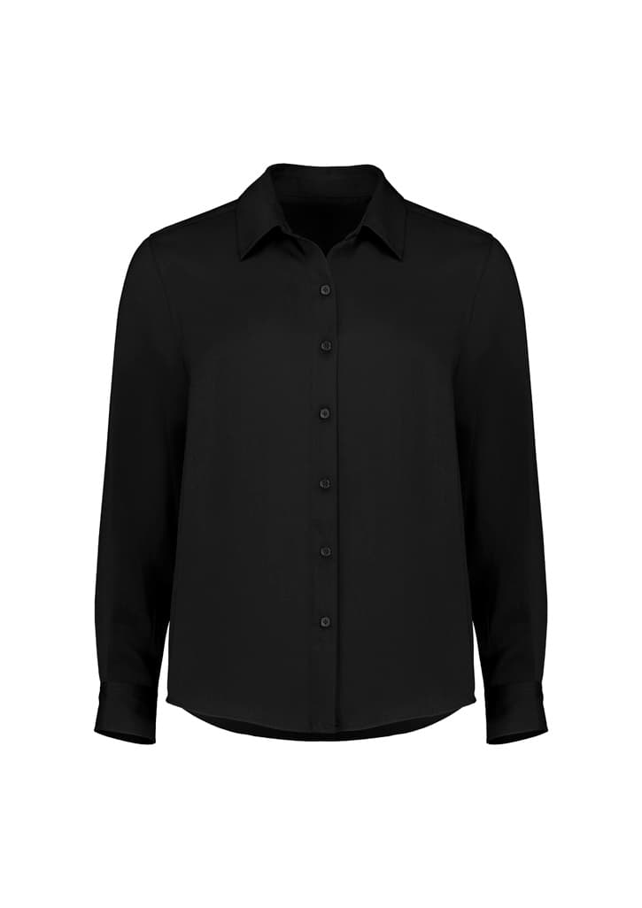 Evelyn Womens Long Sleeve Shirt — Black