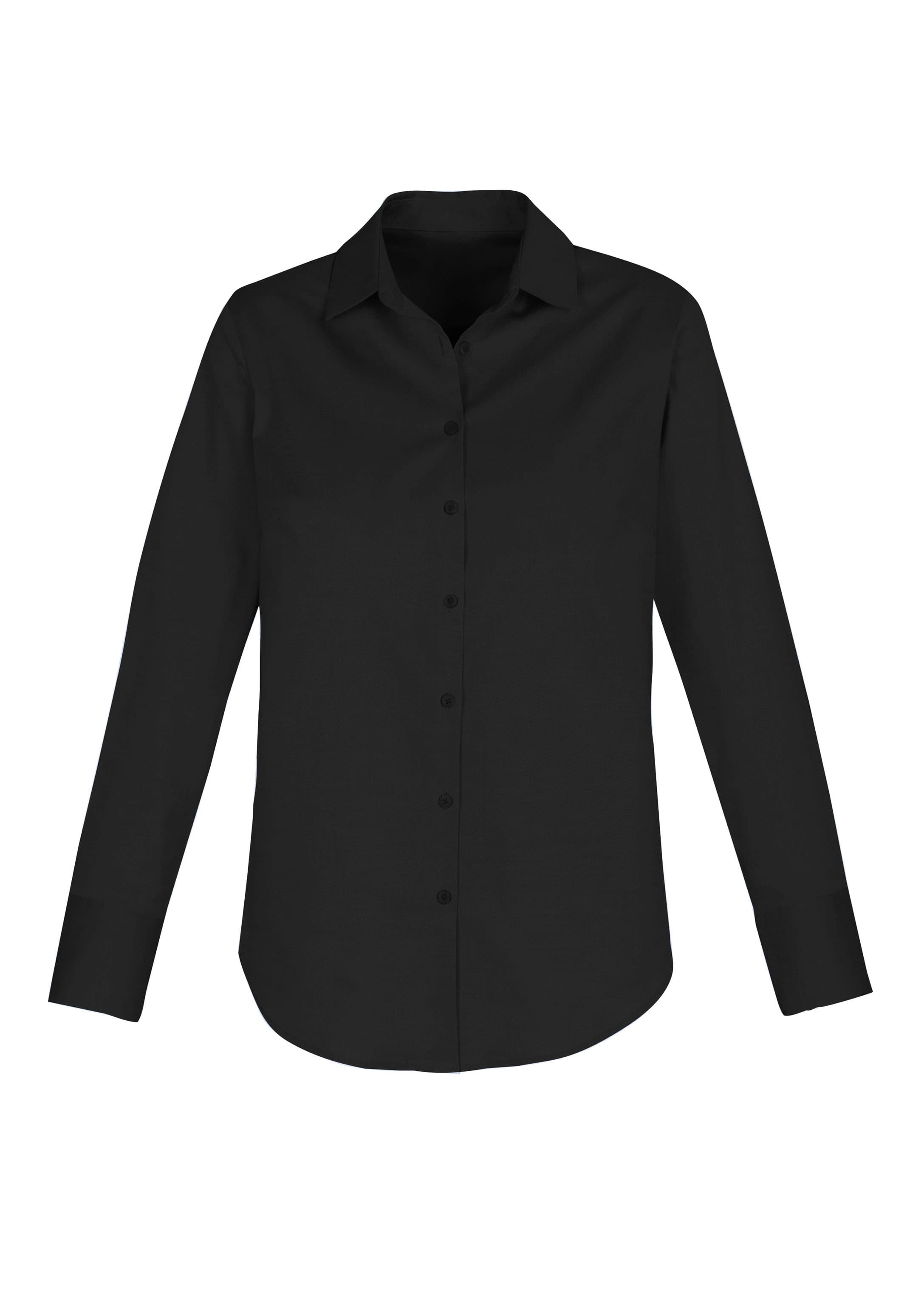 Camden Womens Long Sleeve Shirt — Black