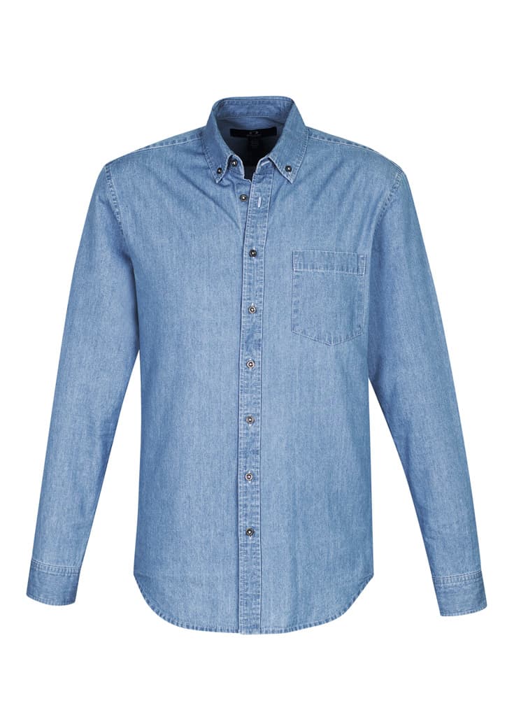 Indie Mens Long Sleeve Shirt — Blue