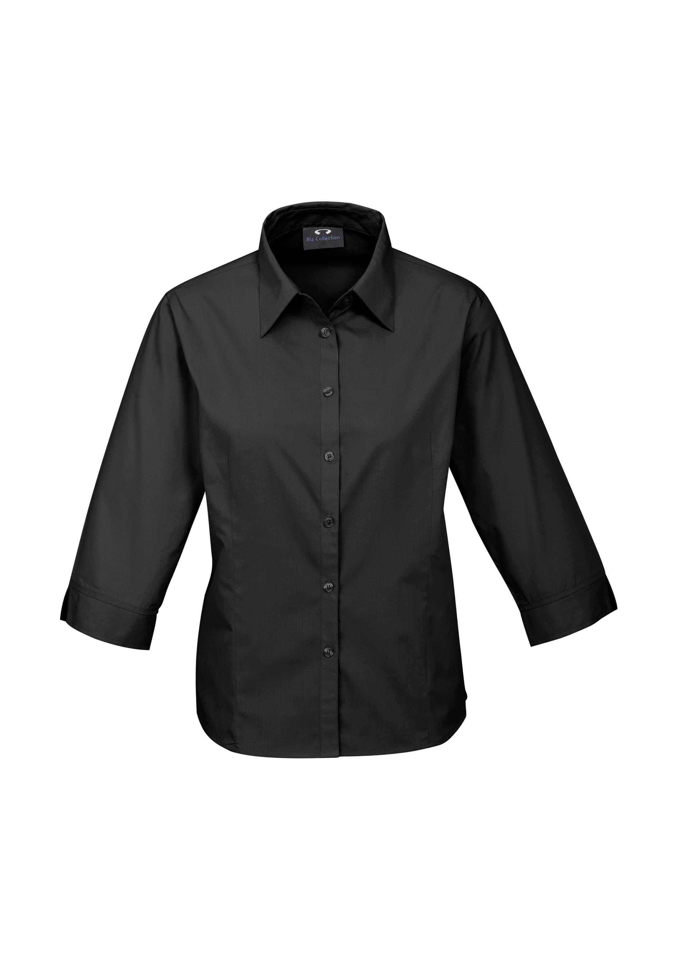 Base Womens 3/4 Sleeve Shirt — Black