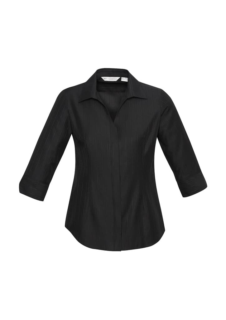 Preston Womens 3/4 Sleeve Shirt — Black