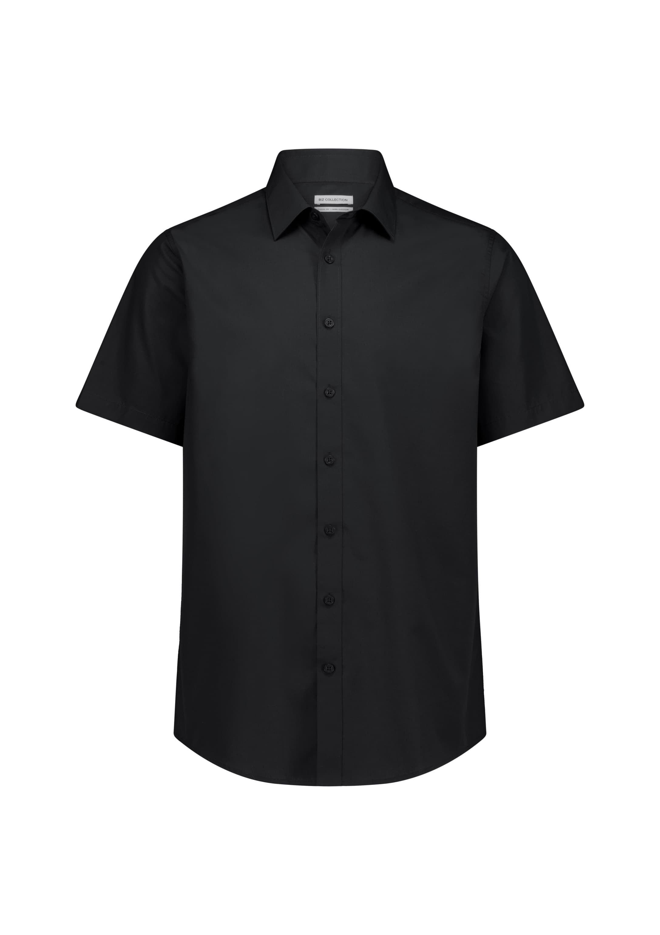 Lexington Mens Classic Fit Short Sleeve Shirt — Black