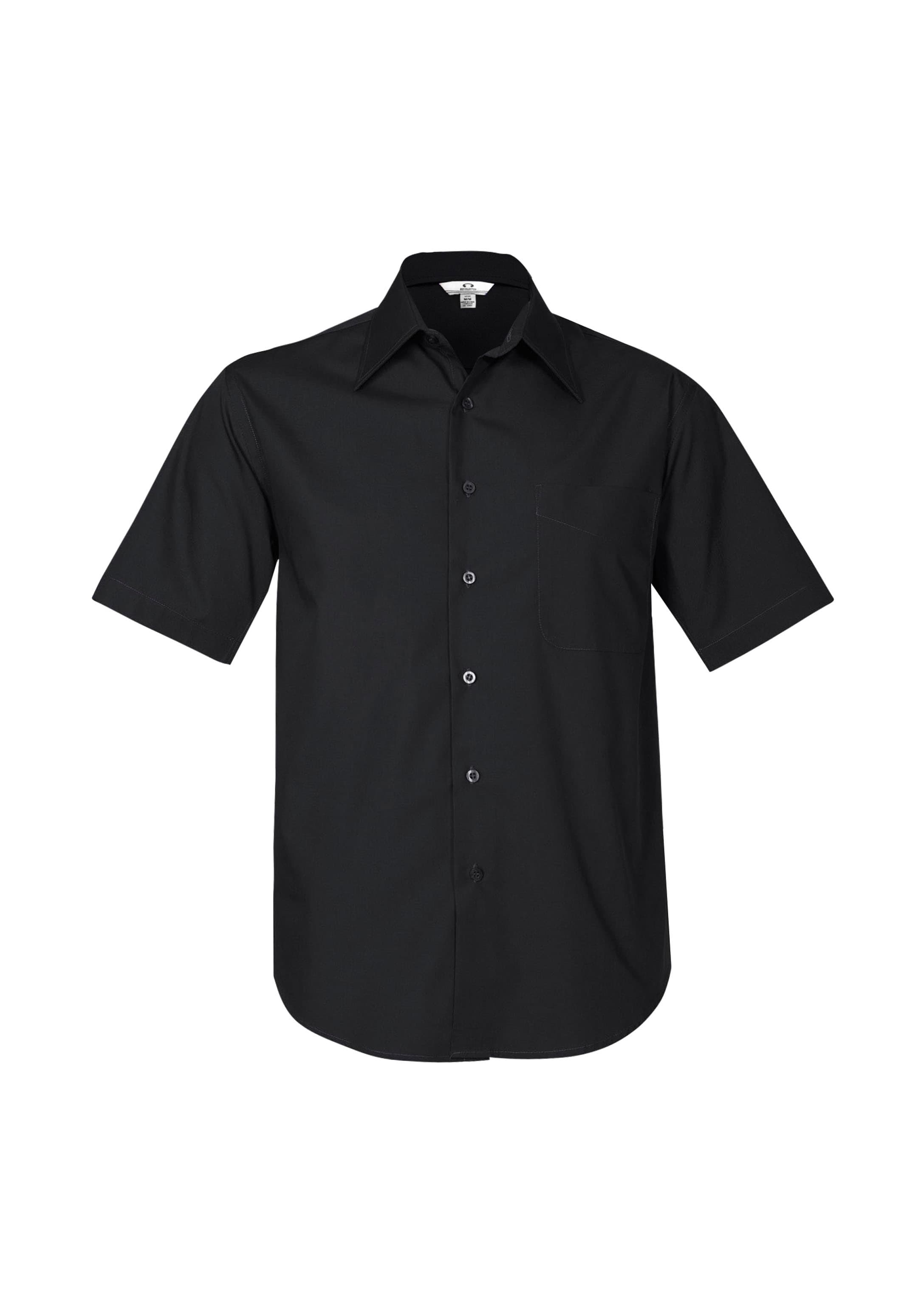 Metro Mens Short Sleeve Shirt — Black