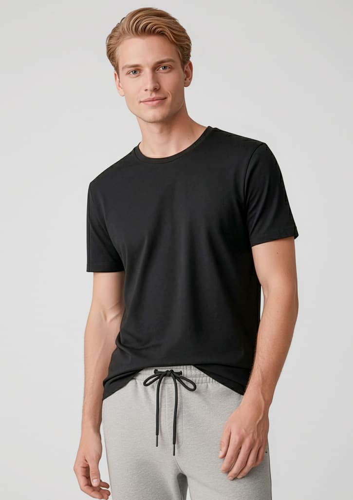 Action Mens Short Sleeve Tee — Black