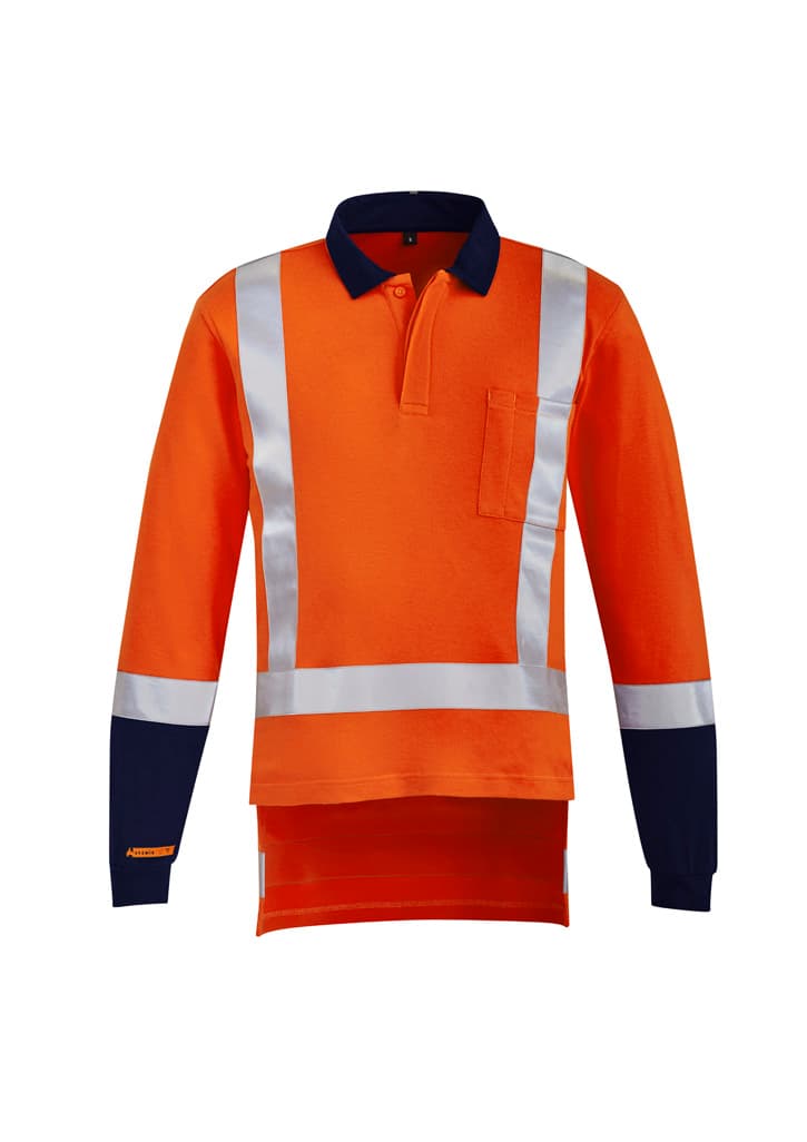 Mens TTMC-W17 Taped Polo — Orange/Navy