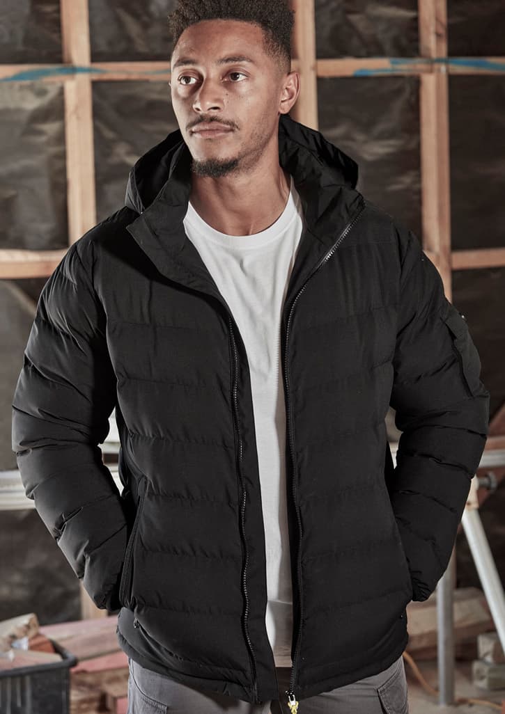 Unisex Streetworx Hooded Puffer Jacket — Black