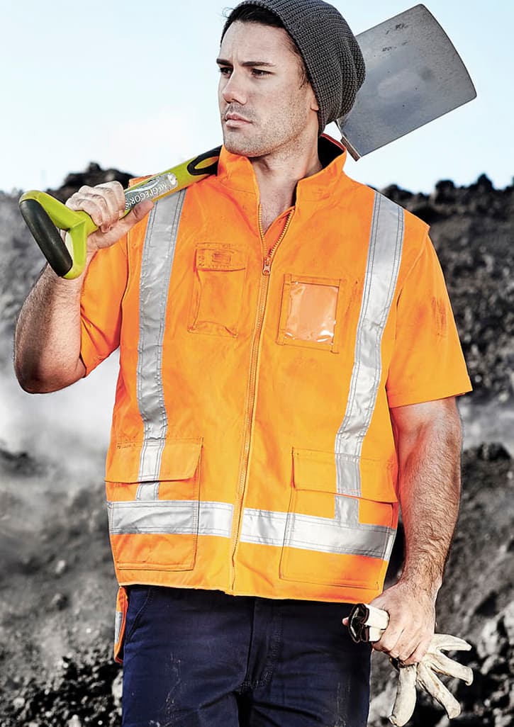 Mens TTMC-W23 Fleece Lined Vest — Orange