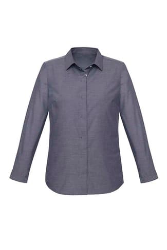 Charlie Womens Long Sleeve Shirt — Navy Chambray