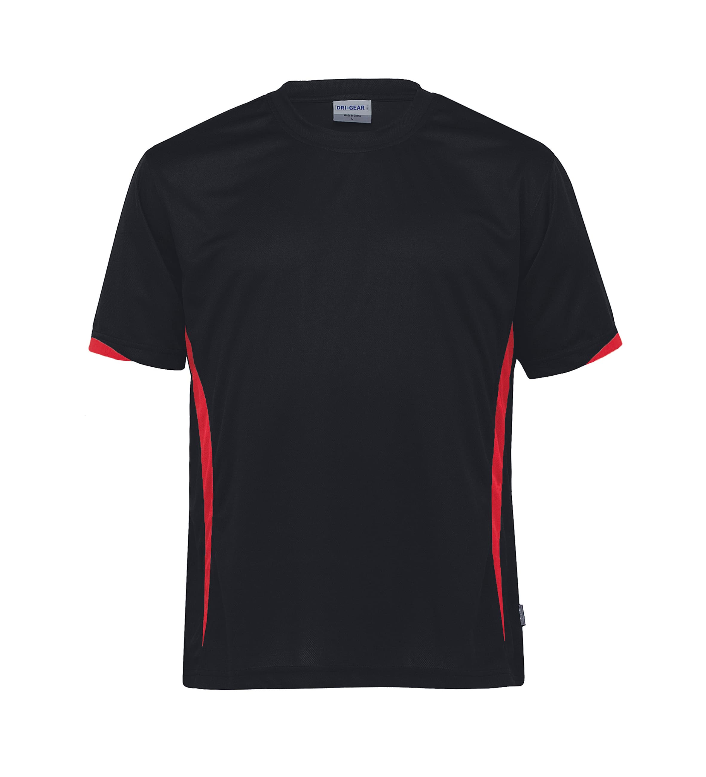 Dri Gear Zone Tee — Black/Red