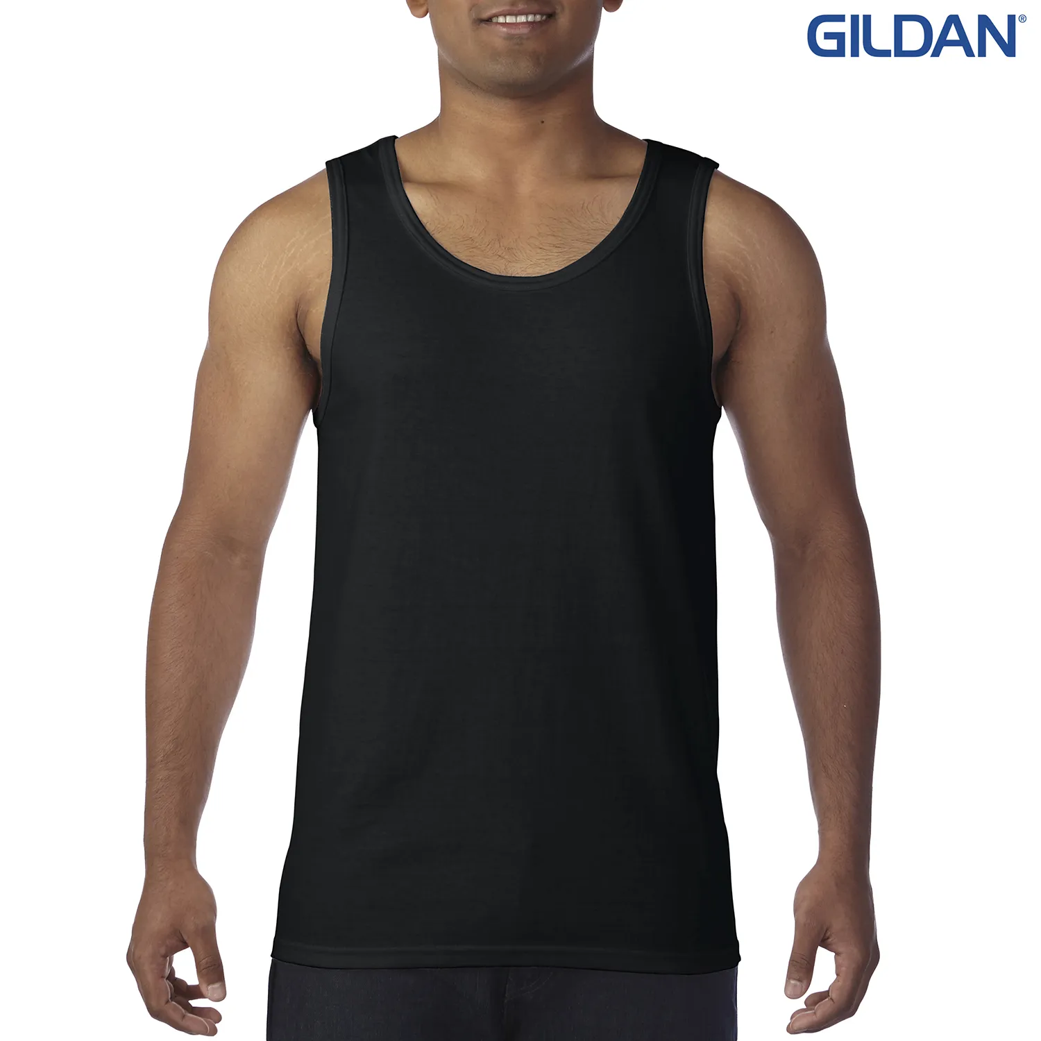 5200 Gildan Heavy Cotton Adult Singlet — Black