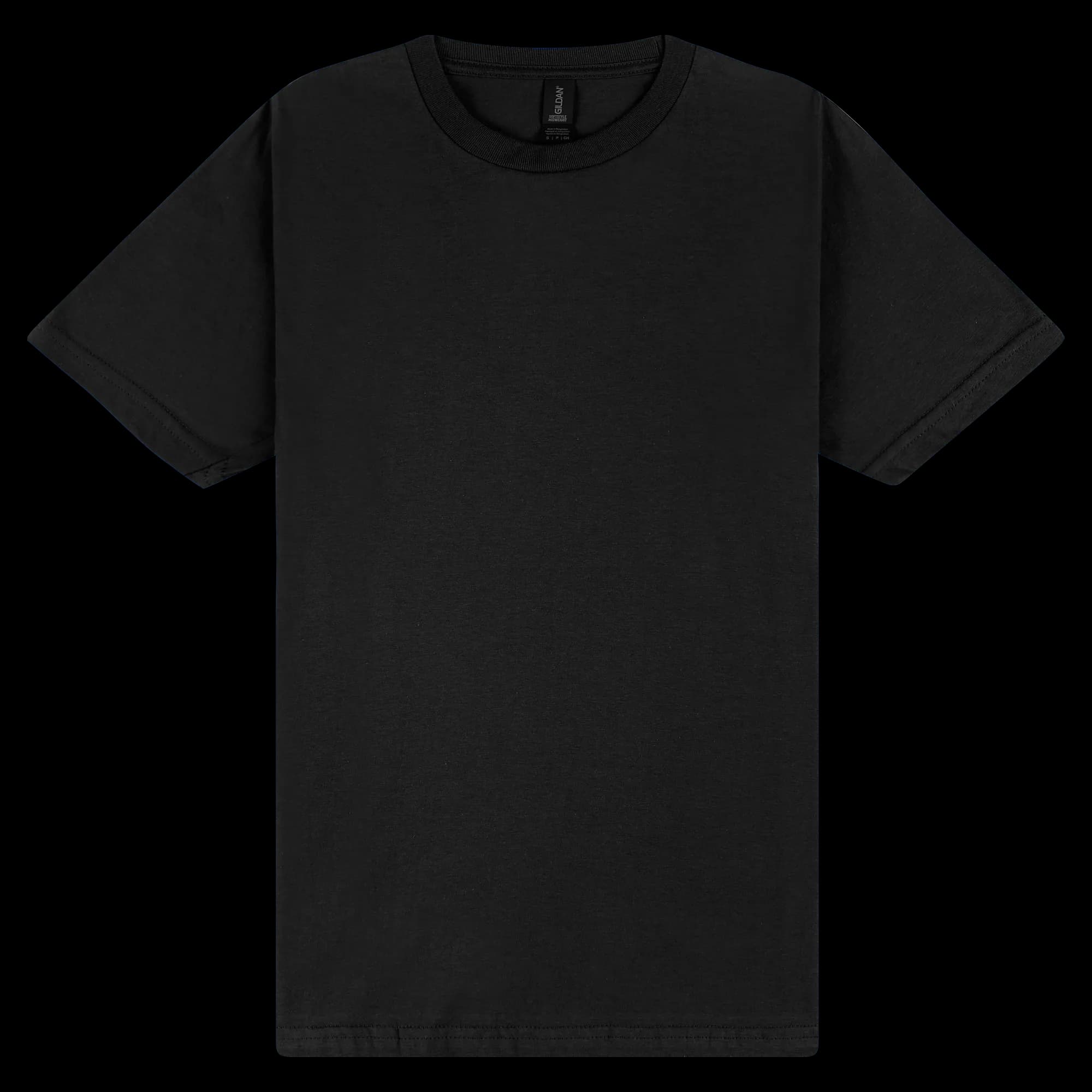 65000 Gildan Softstyle Adult Midweight T-Shirt — Black
