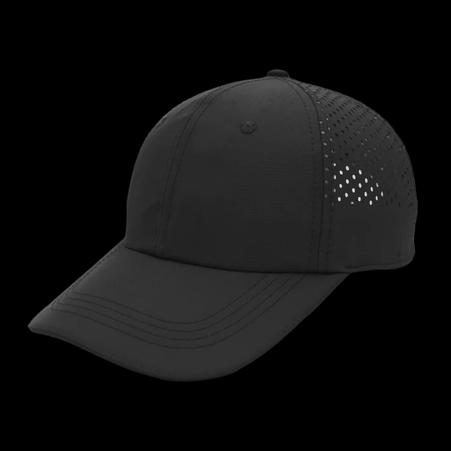 P17002 Headwear24 Laser Airtech Cap — Black