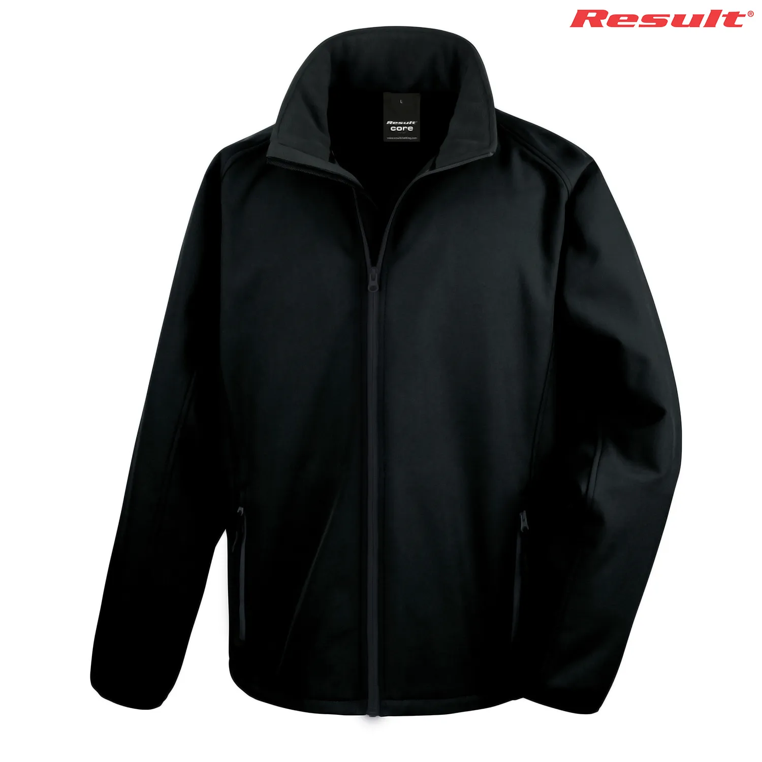 R231M/R901M Result Adult Printable Softshell Jacket — Black