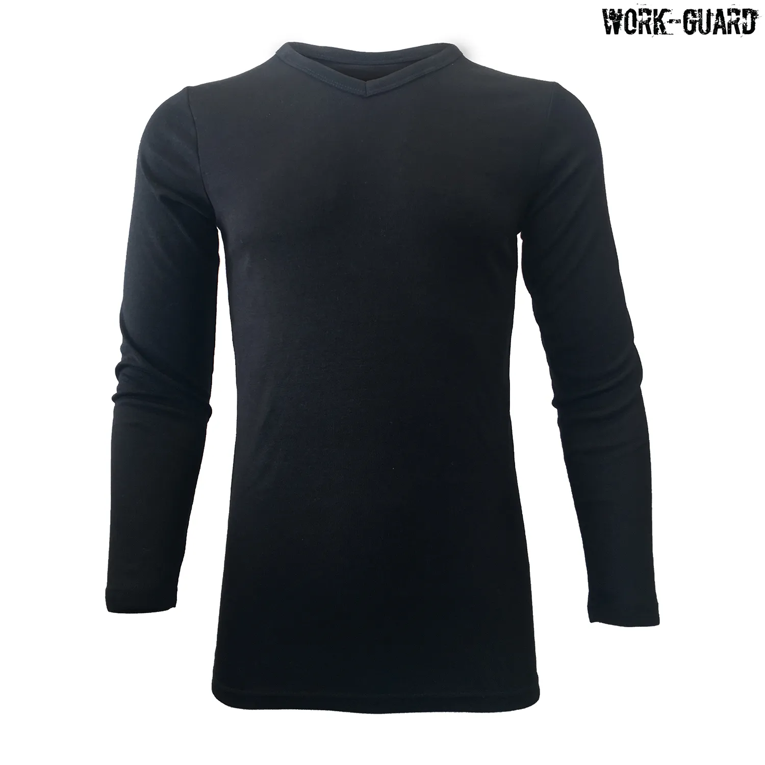 R455X Work-Guard Adult Longsleeve V-Neck Thermal — Black