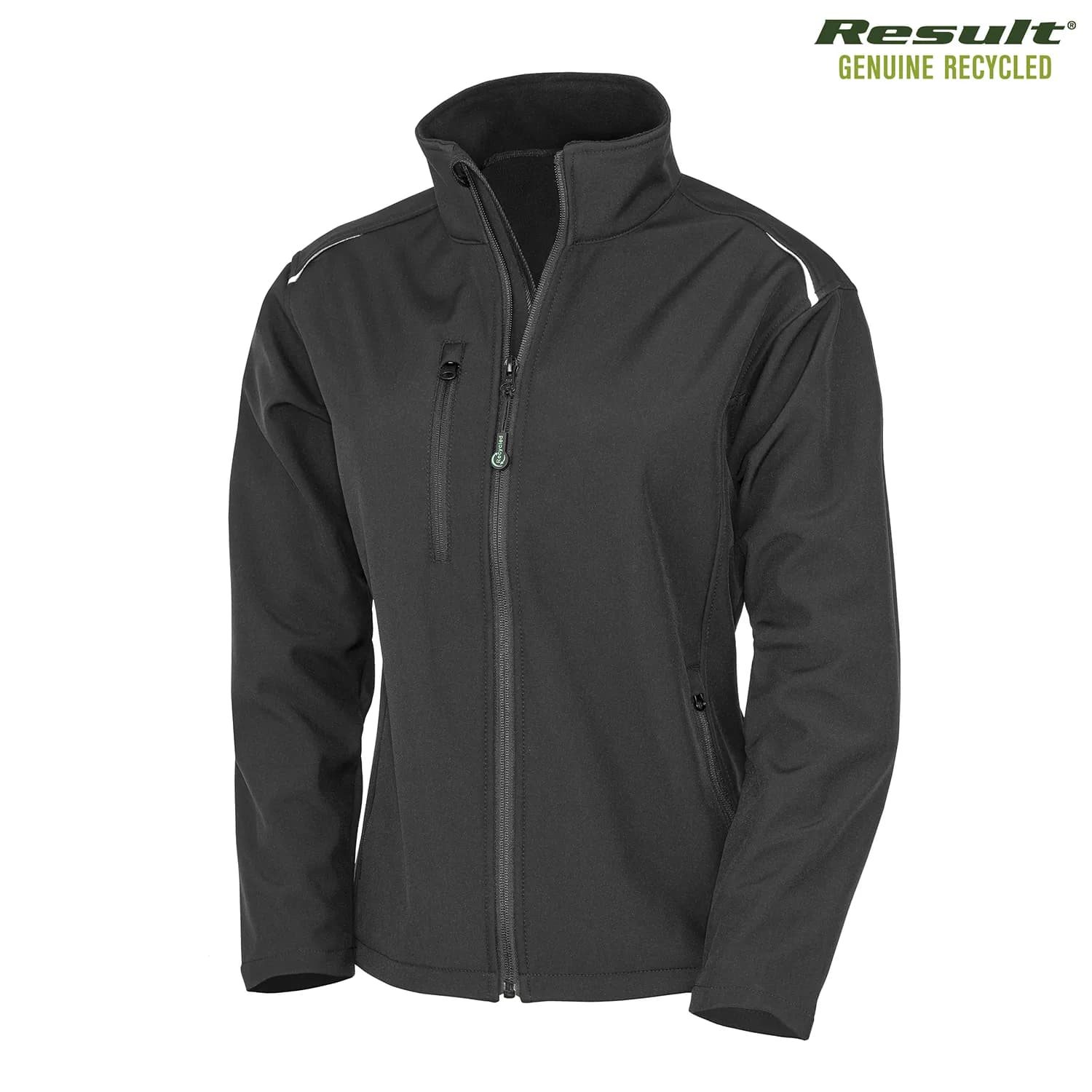 R900F Result Ladies Printable Recycled 3-Layer Softshell Jacket — Black