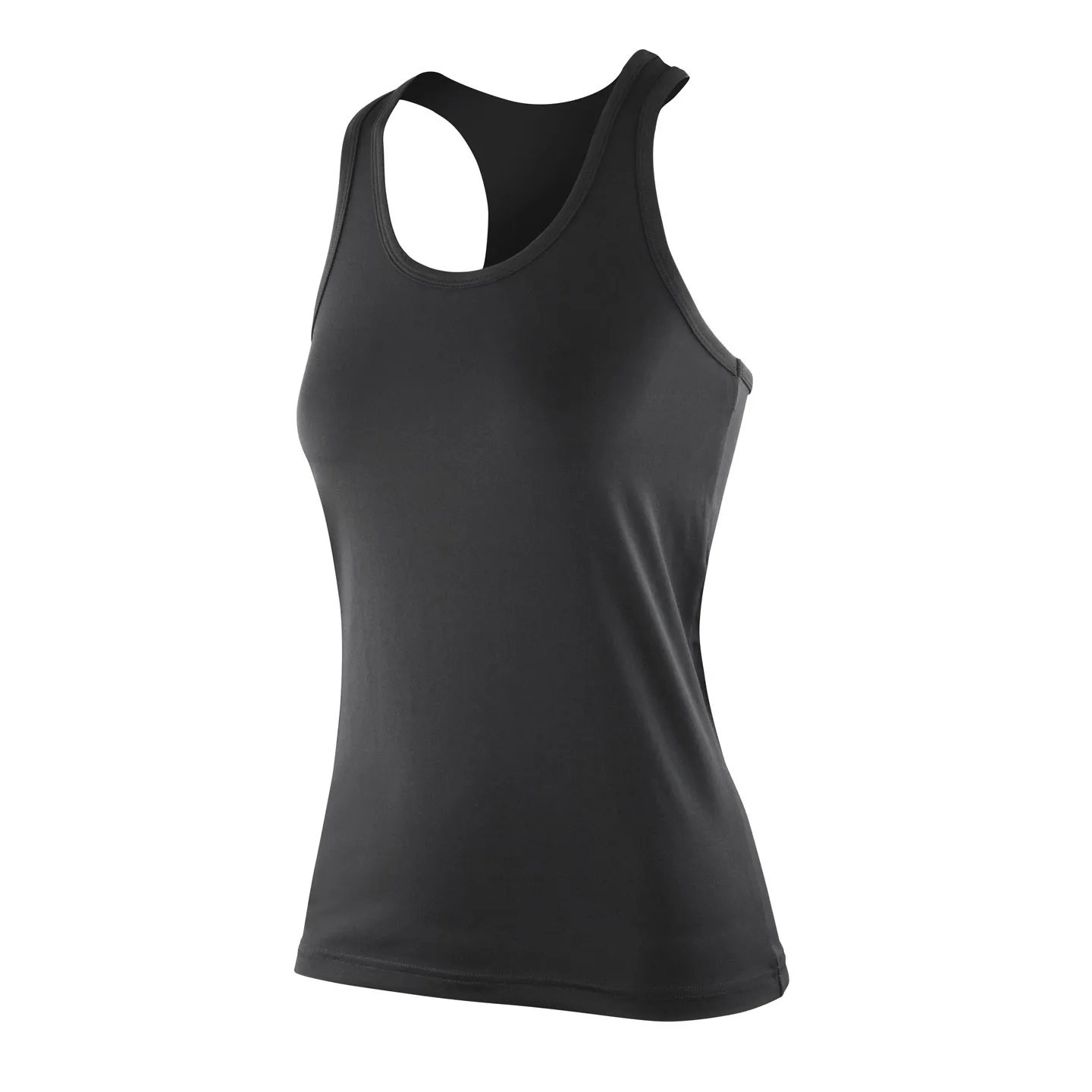 S281F Spiro Ladies Softex Singlet — Black