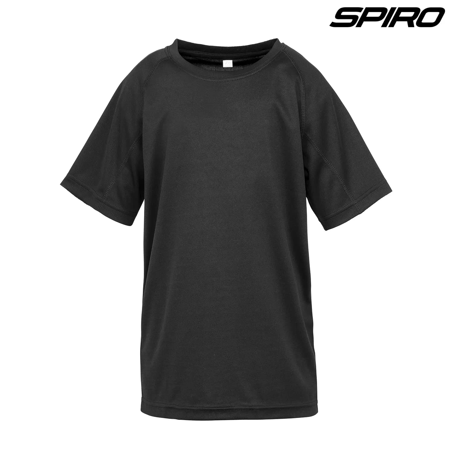 S287B Spiro Youth Impact Performance Aircool T-Shirt — Black