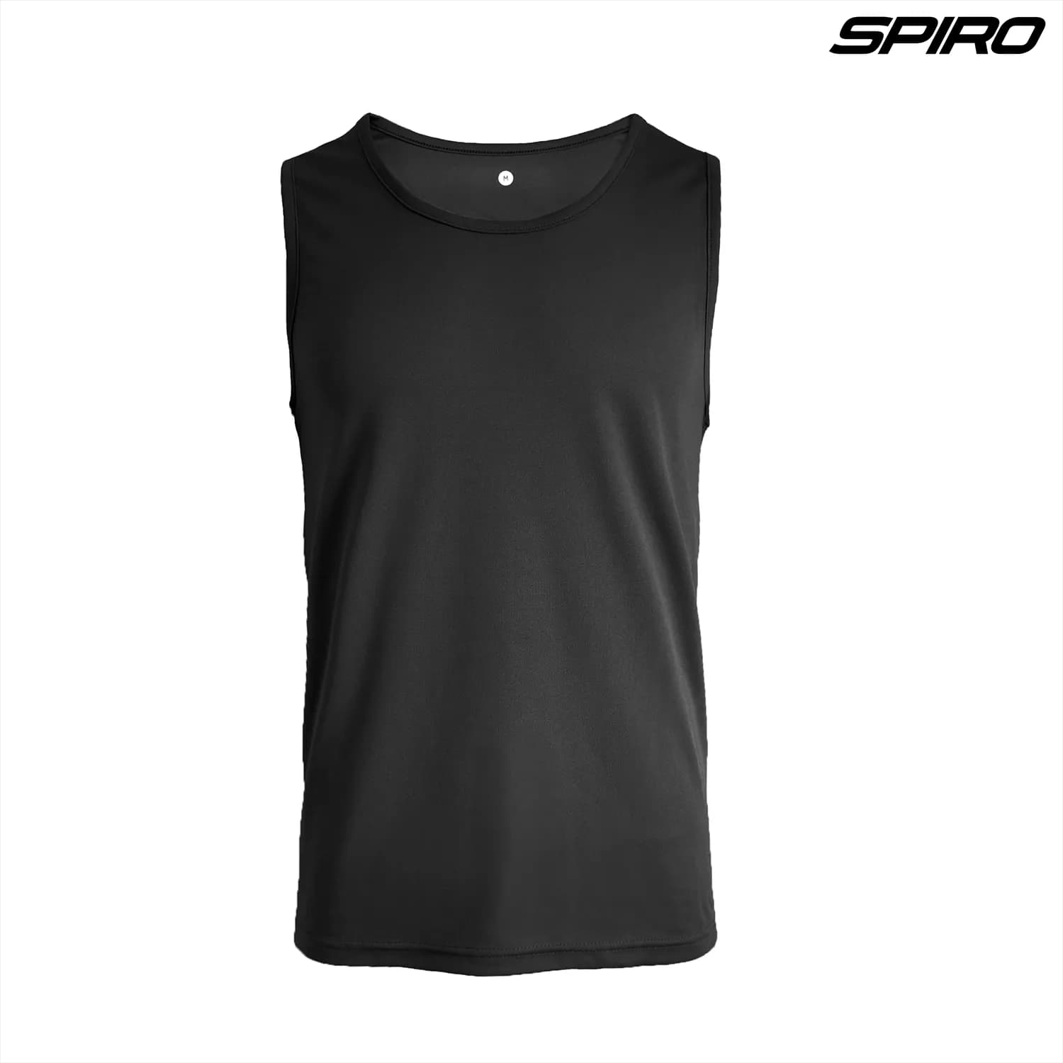 S296B Spiro Youth Impact Performance Aircool Singlet — Black