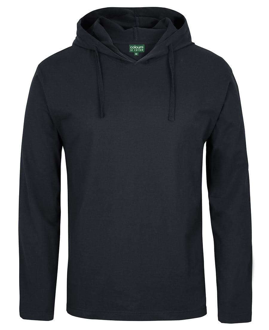 C of C L/S HOODED TEE — Black