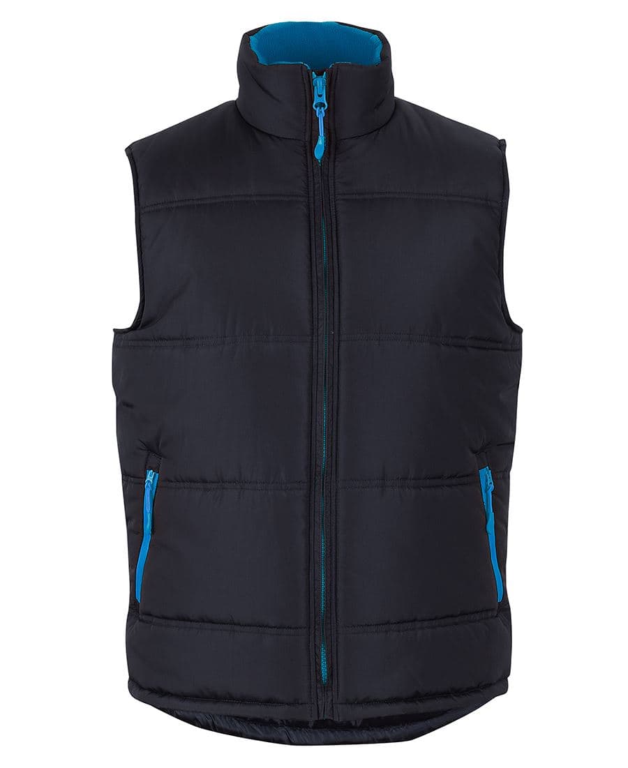 JB's PUFFER CONTRAST VEST BLACK/RED-2XS — Black/Aqua