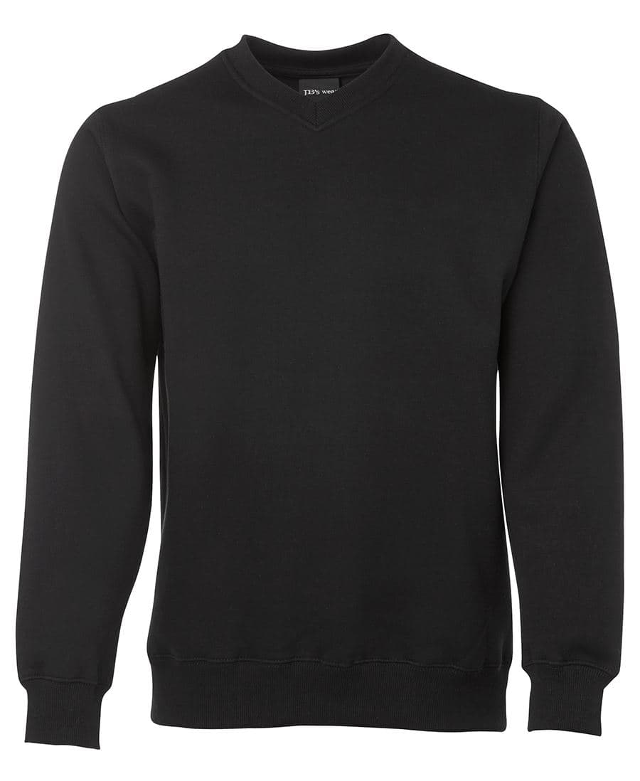 JB's V NECK FLEECY SWEAT BLACK-2XS — Black