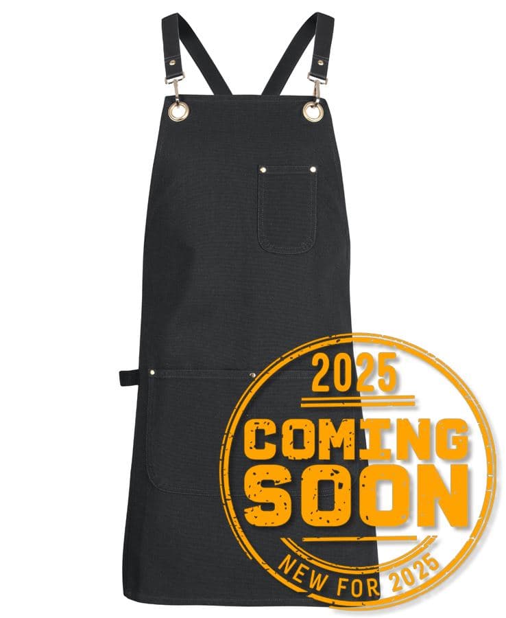 JB's 65x75 BRASS EYELET CANVAS APRON PU STRAP — Black/Black