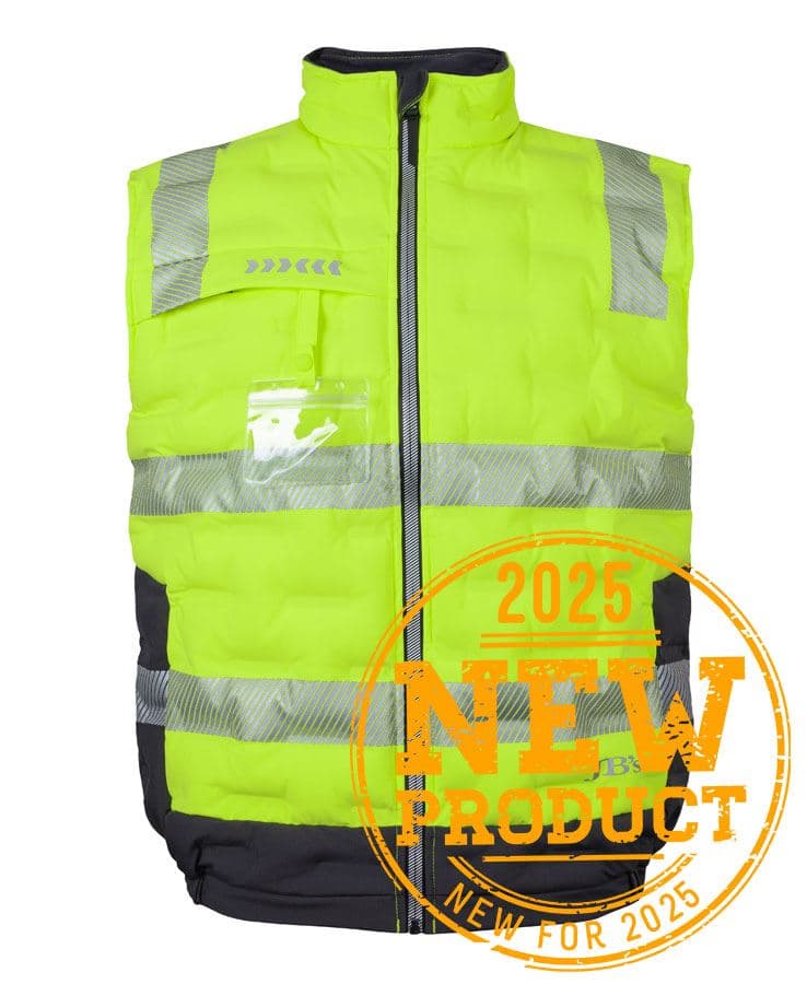 JB's HV (D+N) GRAPHENE PUFFER VEST LIME/CHARCOAL-XS — Lime/Charcoal