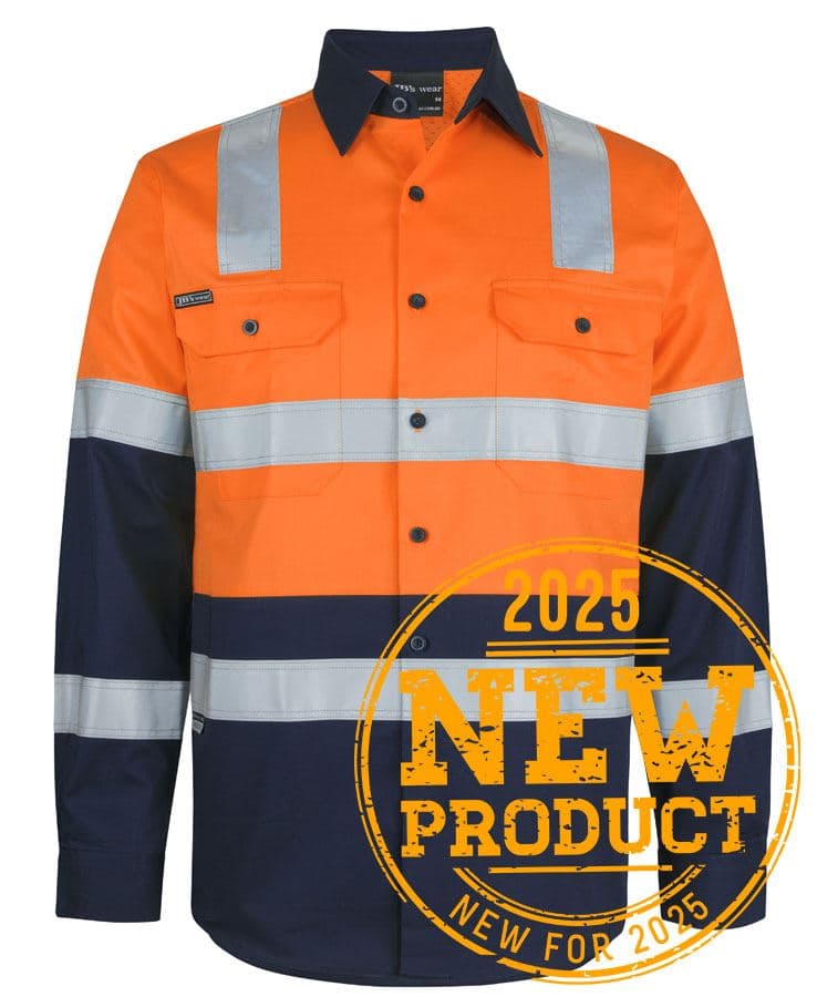 JB's HV (D+N) L/S 150G LEVEL 3 W/SHIRT ORANGE/NAVY -XS — Orange/Navy