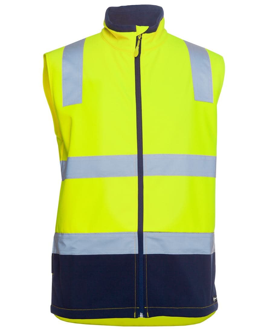 JB's HV (D+N) THREE LAYER SOFTSHELL VEST LIME/NAVY-XS — Lime/Navy