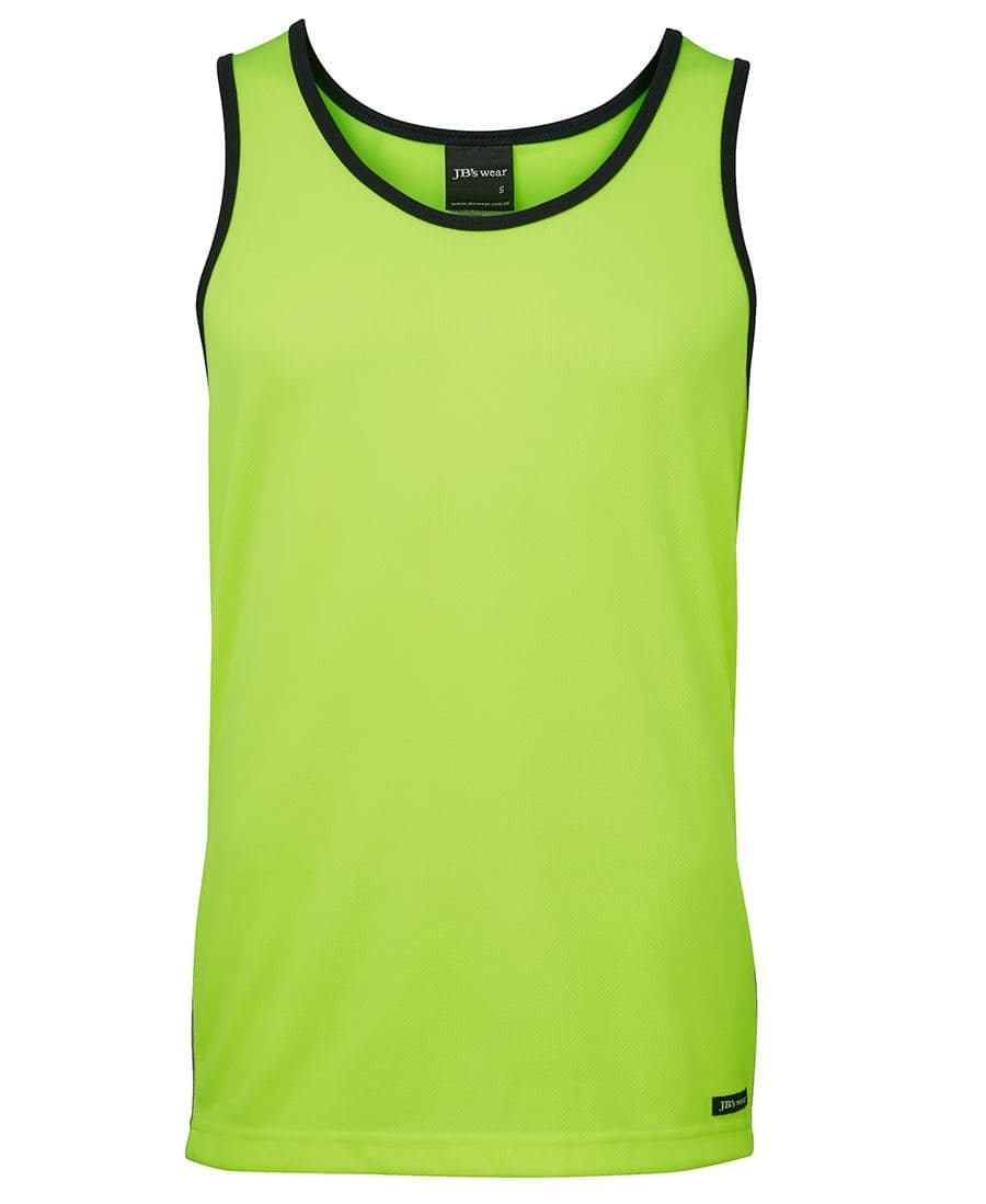 JB's HV 4602.1 CONTRAST SINGLET LIME/NAVY -2XS — Lime/Navy
