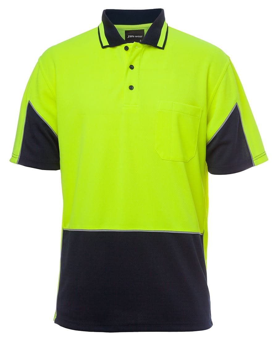 JB's HV 4602.1 S/S GAP POLO — Lime/Navy