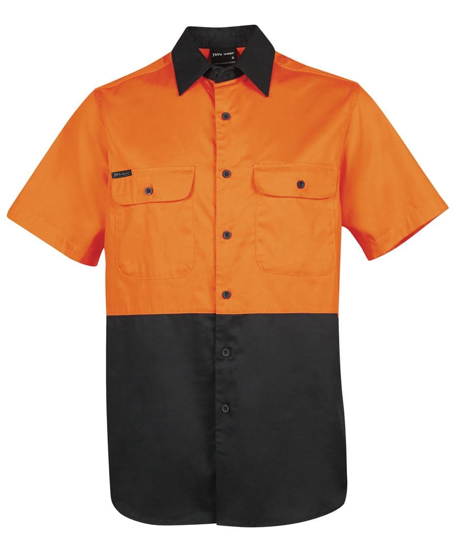 JB's HV S/S 150G SHIRT ORANGE/BLACK-2XS — Orange/Black