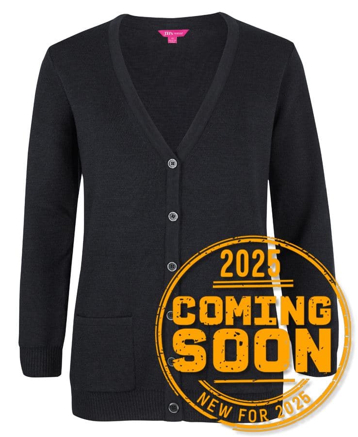 JB's LADIES ANTI-BACTERIAL ISO 20645 CARDIGAN — Black