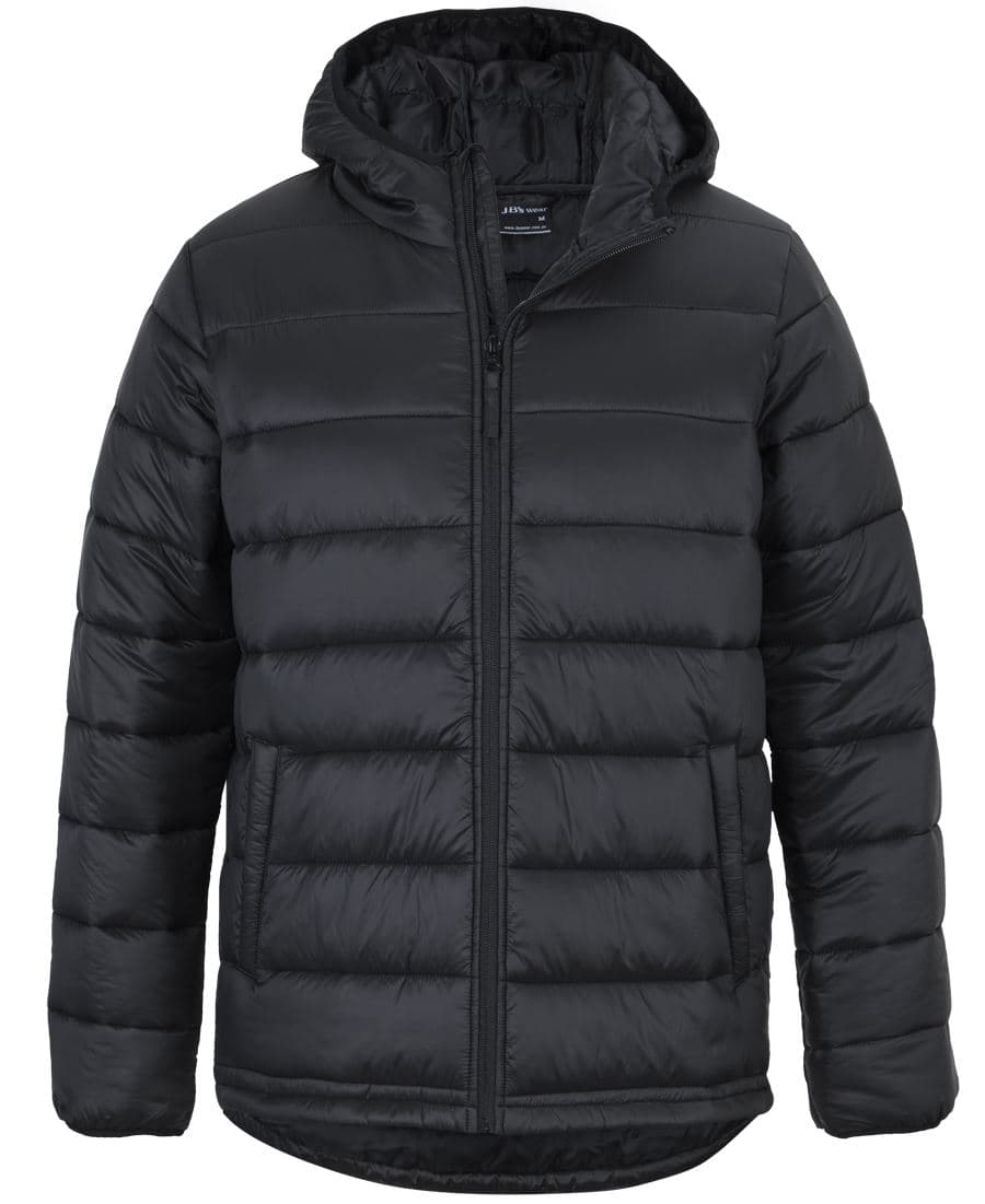 JB's URBAN HOODED PUFFER JACKET — Black