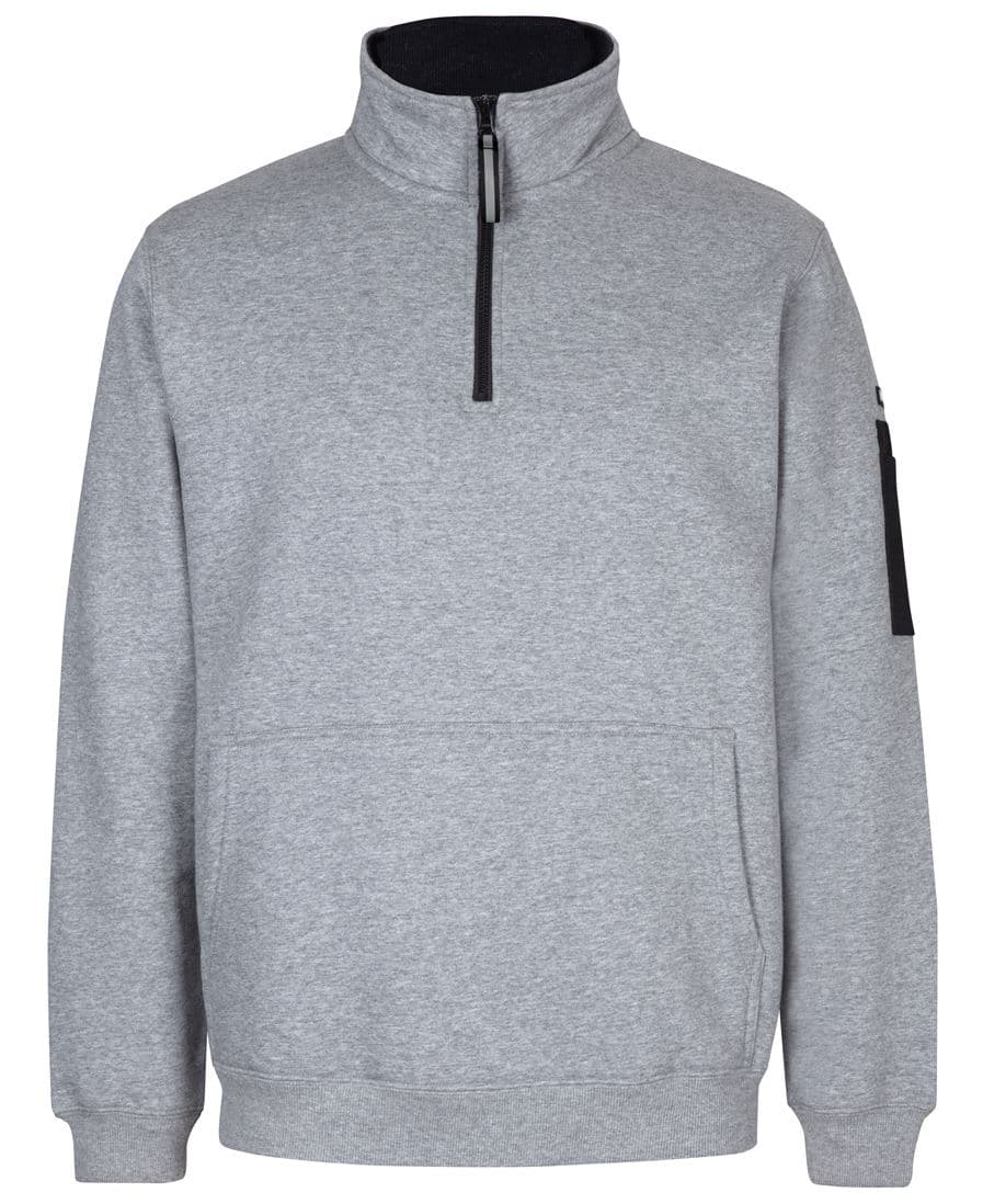 JB's 350 PREMIUM TRADE 1/2 ZIP FLEECE CHAR MARLE/BLACK-2XS — 13% Marle/Black