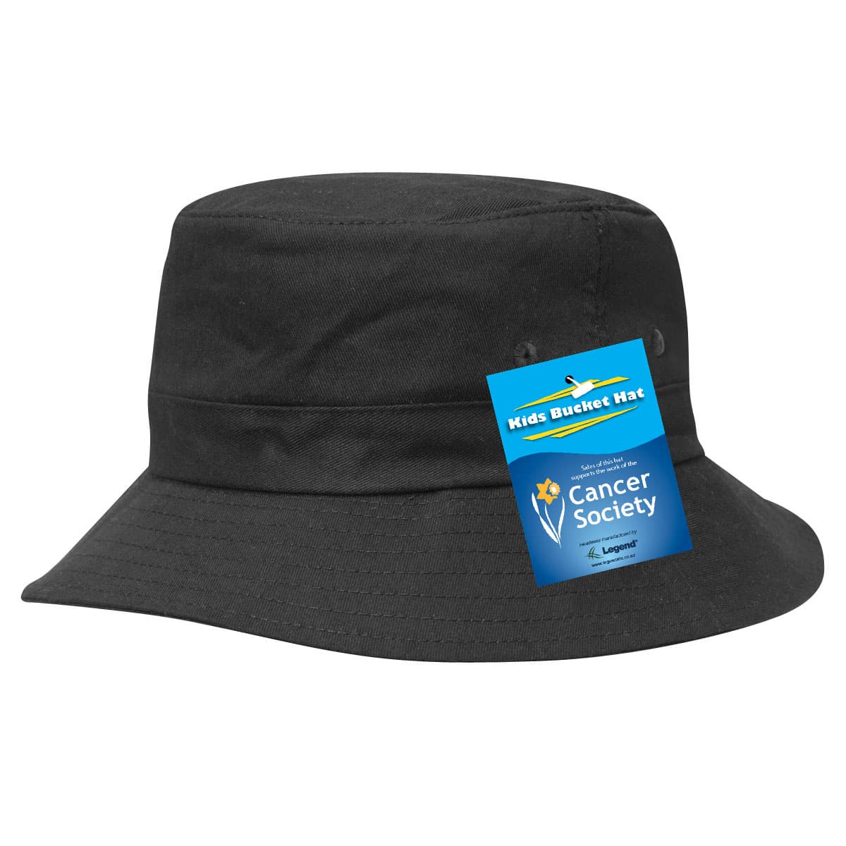KIDS BUCKET HAT  — Black