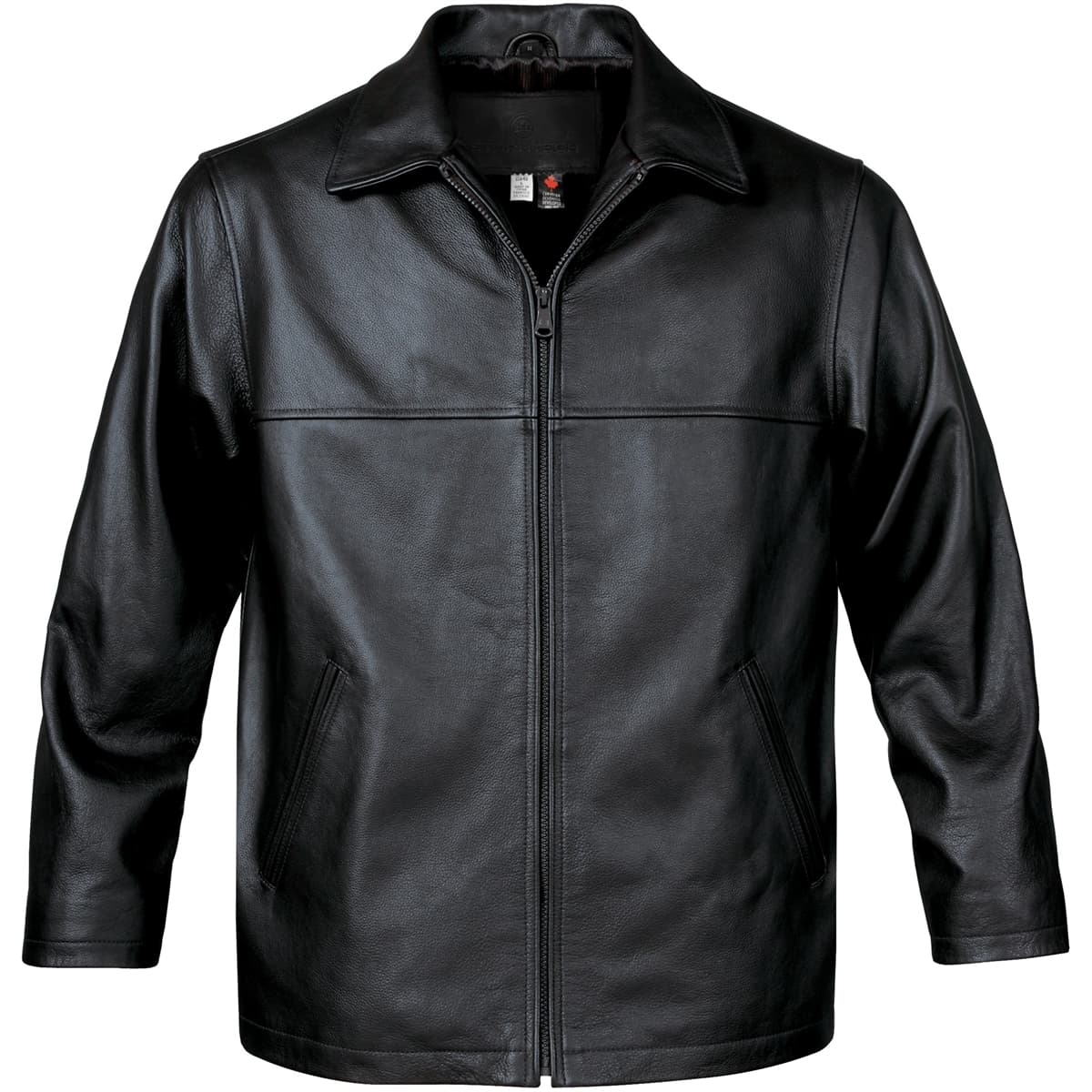 MEN'S CLASSIC LEATHER JACKET — Black