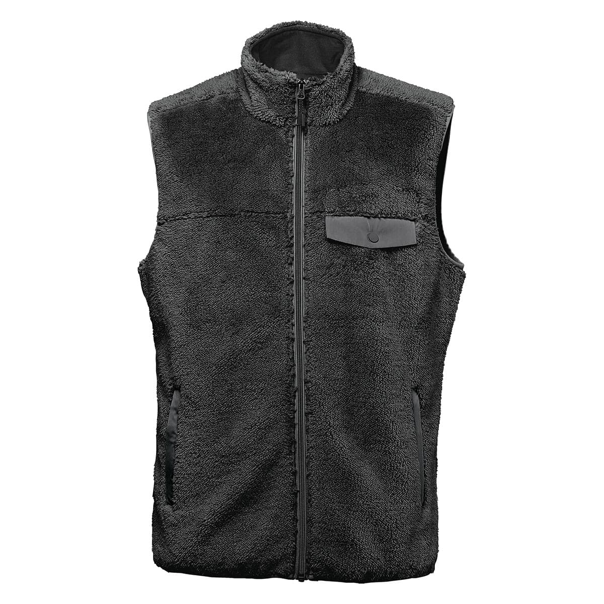 MENS BERGEN SHERPA FLEECE VEST  — Black